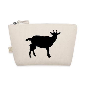 Goat Silhouette - Organic Pouch - nature - Front