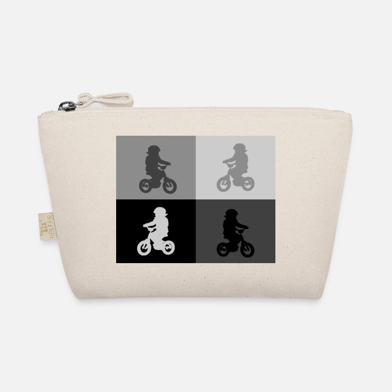 Junior Biker Pop Art grey - Organic Pouch - nature