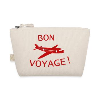 Rotes Flugzeug Bon Voyage Illustration - Bio-Täschchen - Natur - Vorne