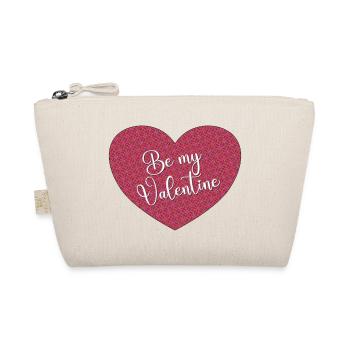 Be my Valentine, ein großes Herz für deinen Schatz - Bio-Täschchen - Natur - Vorne