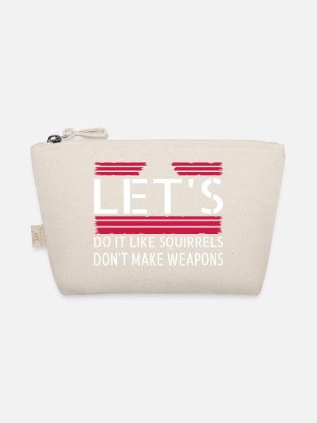 Funky Peace Fun Hippie Peace Movement Humor - Organic Pouch - nature - Front