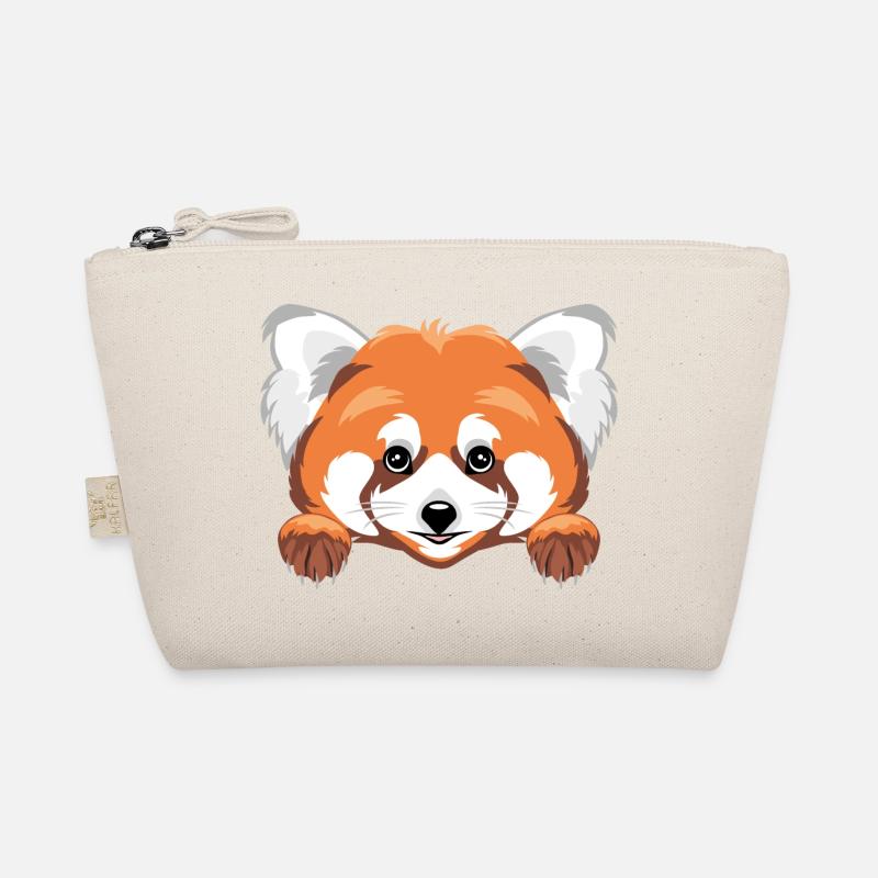 Peeking cute red panda Organic Pouch