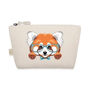 Peeking smart red panda - Organic Pouch - nature - Front