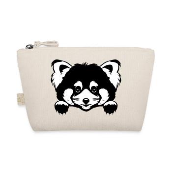 Coup d’œil mignon panda roux. Version noir et blanc - Trousse biologique - nature - Devant