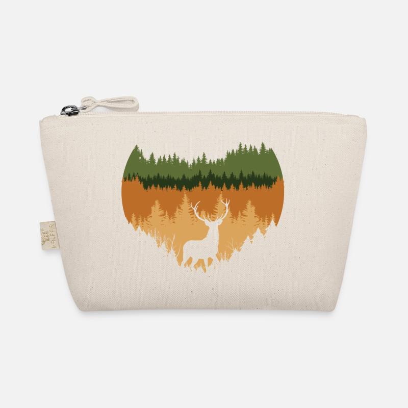 tiefer Wald und Hirsche Bio-Täschchen