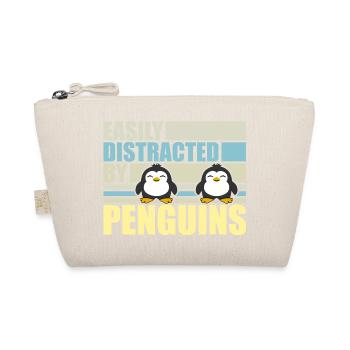Facilement distrait par les pingouins Drôle Mignon Pingouin - Trousse biologique - nature - Devant