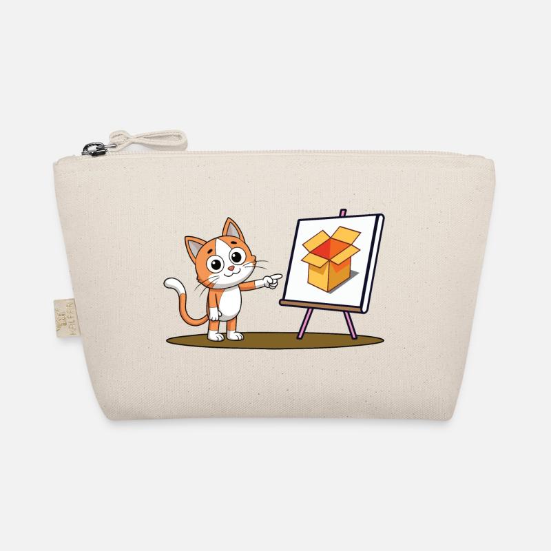 Katze und Karton Bio-Täschchen