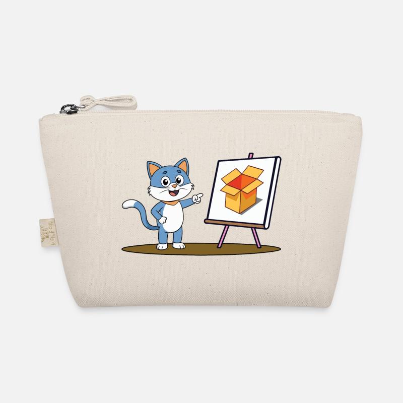 Katze und Karton Bio-Täschchen