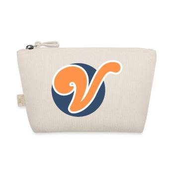 Buchstabe V Orange Sport - Bio-Täschchen - Natur - Vorne