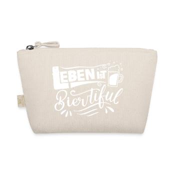 Leben ist Biertiful Bier Party Grillparty Geschenk - Bio-Täschchen - Natur - Vorne