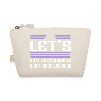Happy 60s Hippy Funny Sayings Hippie Festival - Organic Pouch - nature - Front