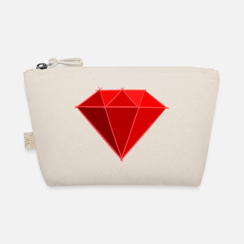 Gemstones: Ruby Drawing / Symbol. Jewel. Organic Pouch
