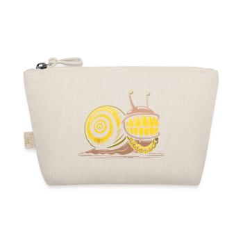 Schnecken-Bling-Bling-HipHop - Bio-Täschchen - Natur - Vorne