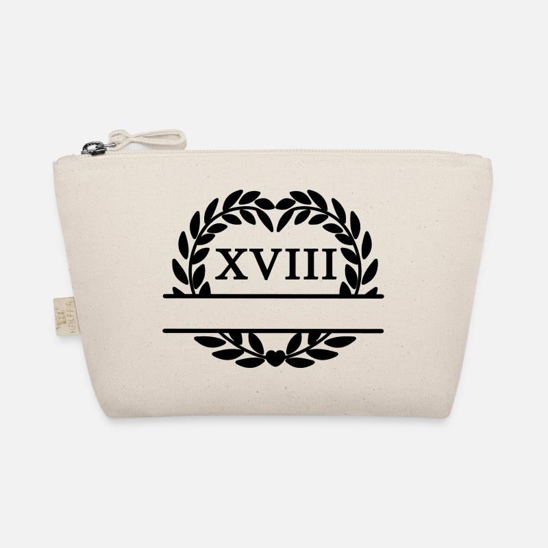 Dix-huit ans, couronne de laurier en chiffres latins Trousse biologique