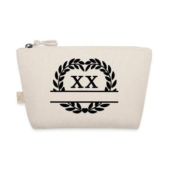 Twenty years, in Latin numerals laurel wreath - Organic Pouch - nature - Front