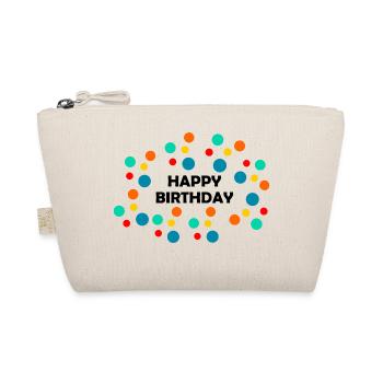 HAPPY BIRTHDAY. HAPPY BIRTHDAY. ANNIVERSARY. - Organic Pouch - nature - Front