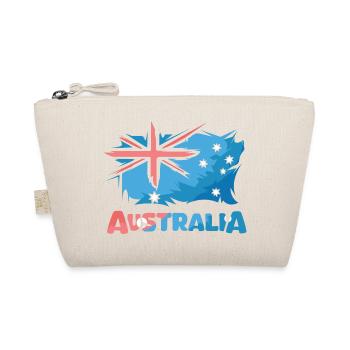 Australia Flag Comic Illustration Icon Logo - Organic Pouch - nature - Front