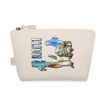 Watercolor Map Haiti - Organic Pouch - nature - Front
