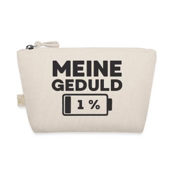 Meine Geduld ist bei 1 % - Bio-Täschchen - Natur - Vorne