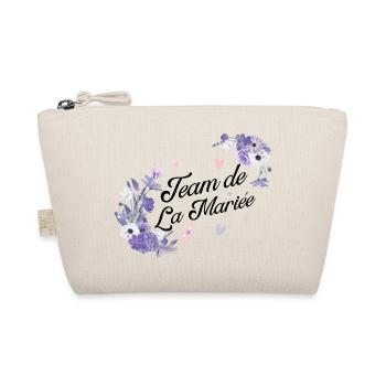 Lila Blumen Braut Team - Bio-Täschchen - Natur - Vorne