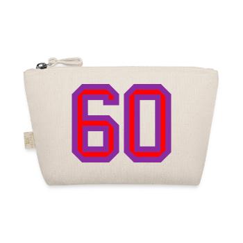 60. 60 YEARS. 60th ANNIVERSARY. 60TH BIRTHDAY. - Organic Pouch - nature - Front