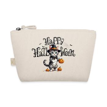 Niedliche hexenhafte Katze Halloween Cute Witchy - Bio-Täschchen - Natur - Vorne