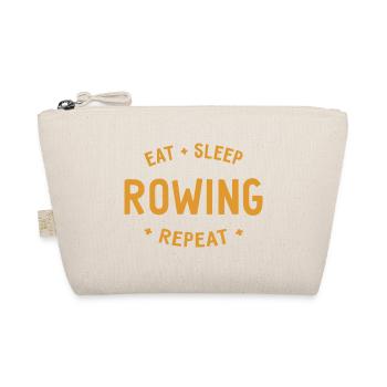 Eat, Sleep, Rowing, Repeat, Rudern, Ruderer, Ruder - Bio-Täschchen - Natur - Vorne