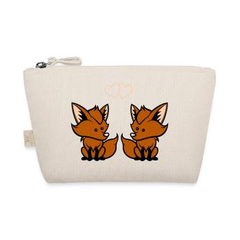 Foxes in love - Organic Pouch - nature - Front