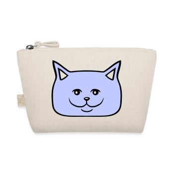 Pretty Cat Looking Happy Cheerful Smiling - Organic Pouch - nature - Front