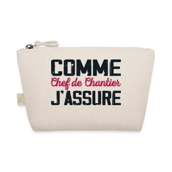 As Site Manager Humor Gift - Organic Pouch - nature - Front