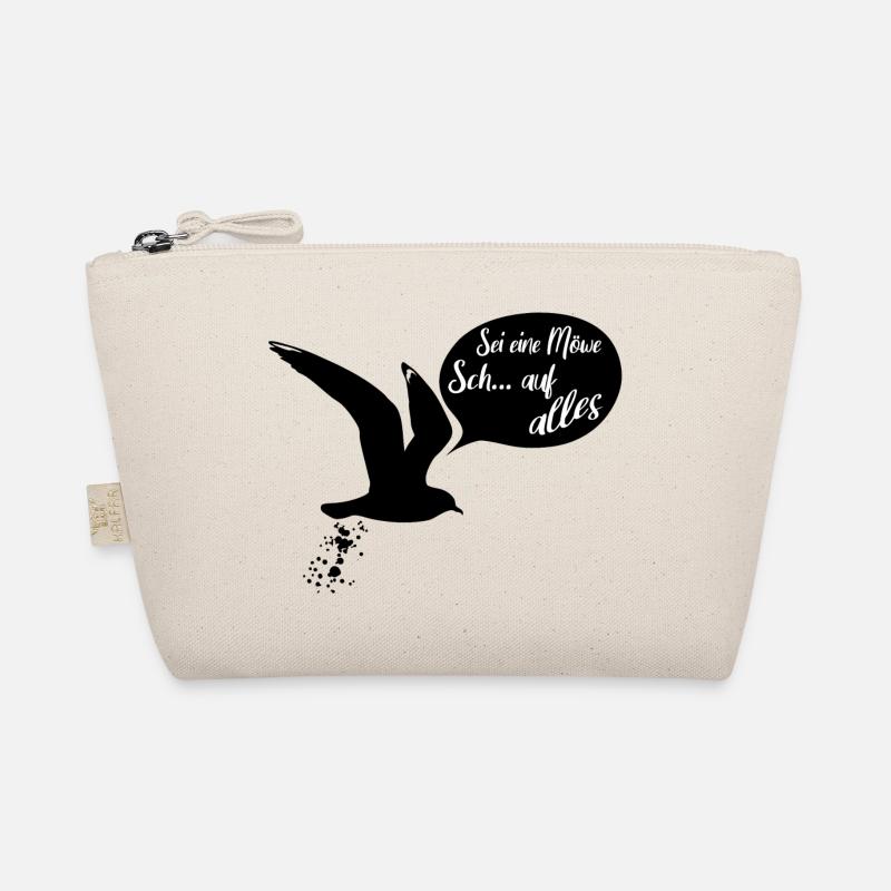 Sei eine Möwe scheiss auf alles. Möwensilhouette Bio-Täschchen