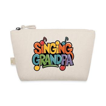Singing grandpa - our grandpa grandfather likes to sing - Organic Pouch - nature - Front