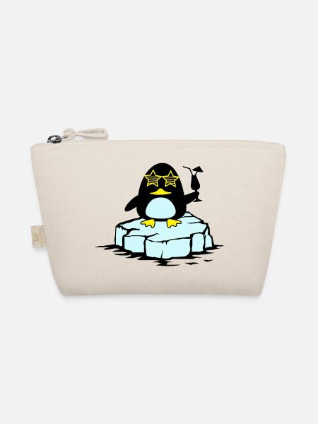 Beach Penguin Floe - Organic Pouch - nature - Front