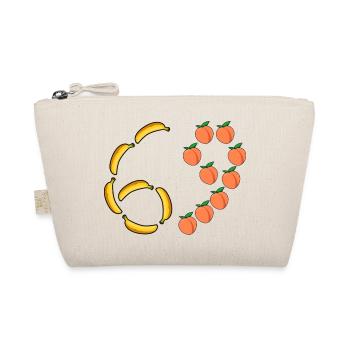 Fruit Motif Bananas and Peaches - Organic Pouch - nature - Front