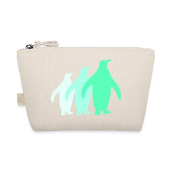 3 Penguins Silhouettes Three Friends Team Row - Organic Pouch - nature - Front
