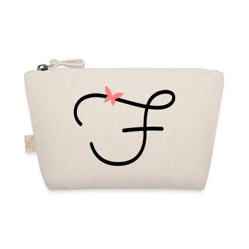 Letter F Butterfly Letter - Organic Pouch - nature - Front