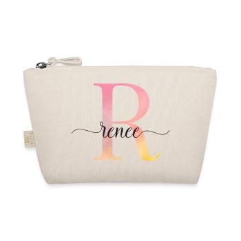 R | Monogram | Name | Renee |Watercolor - Organic Pouch - nature - Front