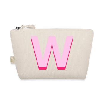Pop und moderner rosa Buchstabe w - Bio-Täschchen - Natur - Vorne