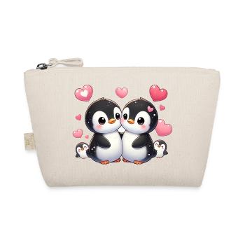 LovingPinguinsWithKids - Bio-Täschchen - Natur - Vorne