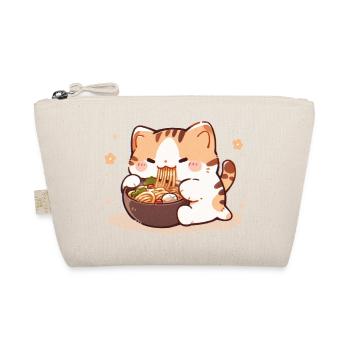 Cat Eating Spaghetti Meme - Organic Pouch - nature - Front