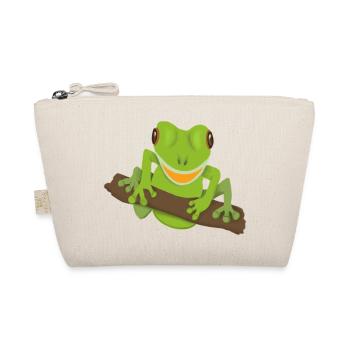 lachender Frosch - Bio-Täschchen - Natur - Vorne