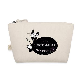 bubble happy the cat you're wonderful - Organic Pouch - nature - Front