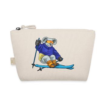Koala Skier Ski Winter Sports - Organic Pouch - nature - Front