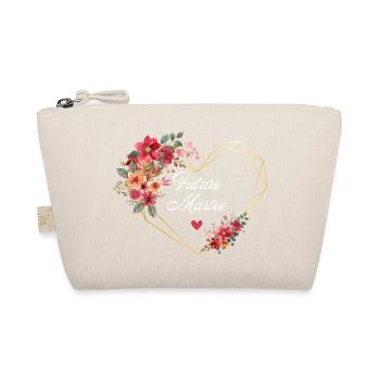 Bride-to-be Golden Heart Floral - Organic Pouch - nature - Front