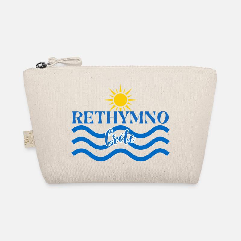 Rethymno Sunset Wave Design - Organic Pouch - nature