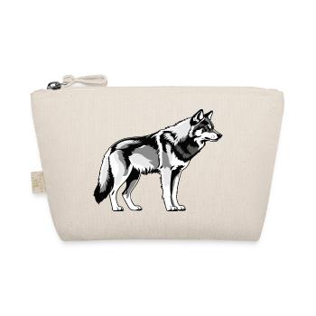 Wolf - Cute Dog Design - Bio-Täschchen - Natur - Vorne