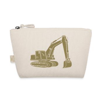 Bagger Silhouette Baugeräteführer Tiefbau - Bio-Täschchen - Natur - Vorne