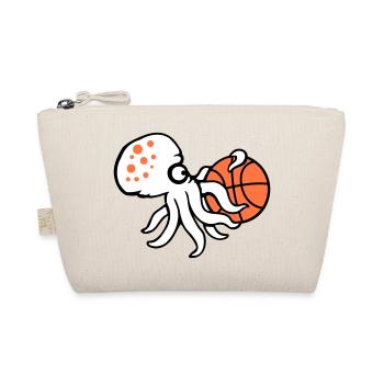 Octopus basket-ball jouant au ballon tenant le passe-temps sportif - Trousse biologique - nature - Devant