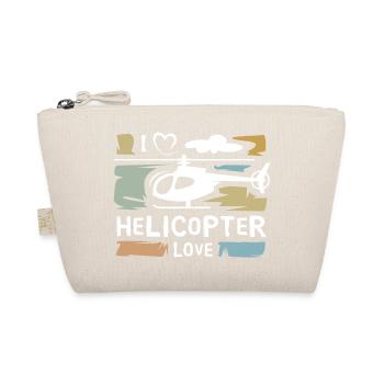 I love Helicopter - Icône vintage de l’hélicoptère - Trousse biologique - nature - Devant