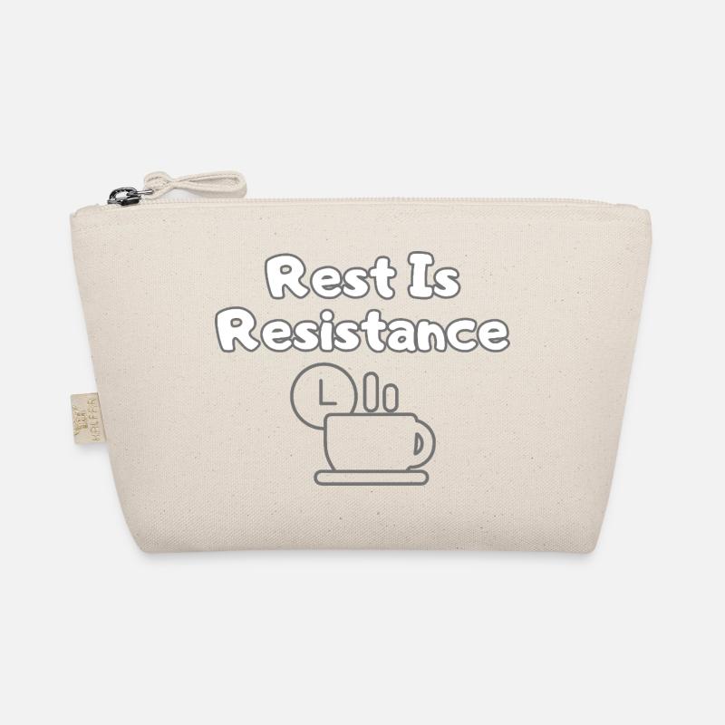 Rest Is Resistance – Anti-Stress Statement Tee Organic Pouch